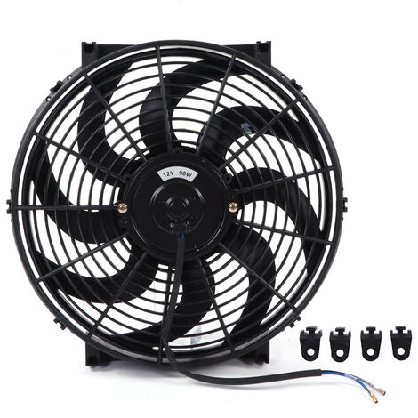 Kit de montage de ventilateur de refroidissement de radiateur électrique universel 14 pouces, ventilateur mince 12V 90W, Push Pull