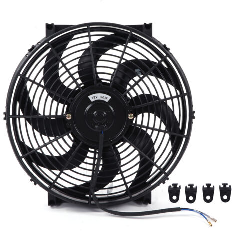 Kit de montage de ventilateur de refroidissement de radiateur électrique universel 14 pouces, ventilateur mince 12V 90W, Push Pull
