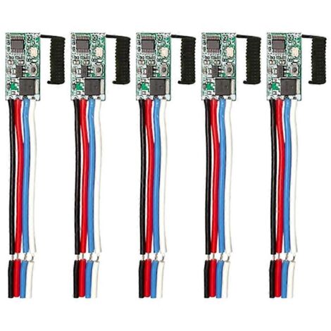Kit de montage DIY avec télécommande, récepteur relais RF 1 canal et éclairage LED (voir photo)
