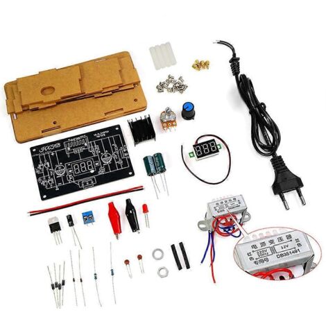 Kit de montage DIY d'alimentation régulée ajustable LM317 LM317 AC 220V Prise UE--