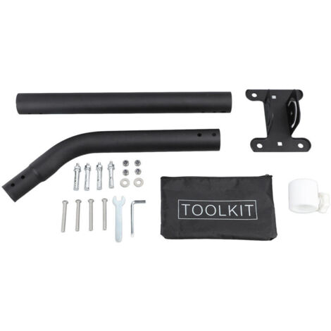 Kit de Montage Pivotant avec Mât en J pour Starlink - Réglable, pour Avant-toit, Mur ou Toit