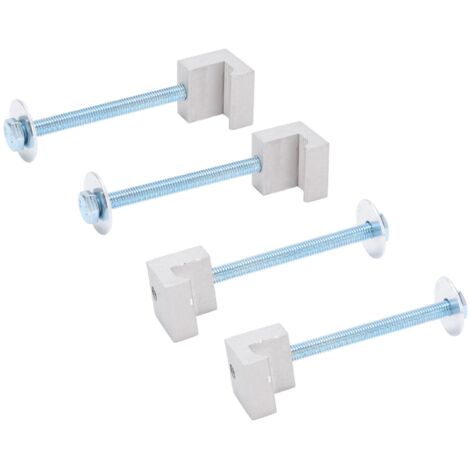 Kit de montaje de 4 piezas de ganchos en J de aluminio para cajas de almacenamiento en camionetas y crossovers.