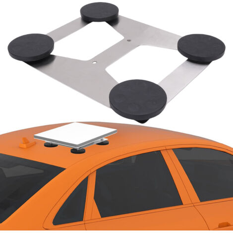 Kit de montaje magnético para techo de coche: soporte de alta calidad fabricado en acero inoxidable 304, dimensiones 24 x 20 cm, con 4 placas de montaje y cubierta protectora, para ventana delantera/t