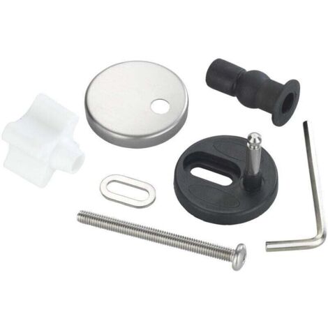 Kit de montaje para asiento de inodoro Easy Close, bisagras, acero inoxidable, 14 piezas