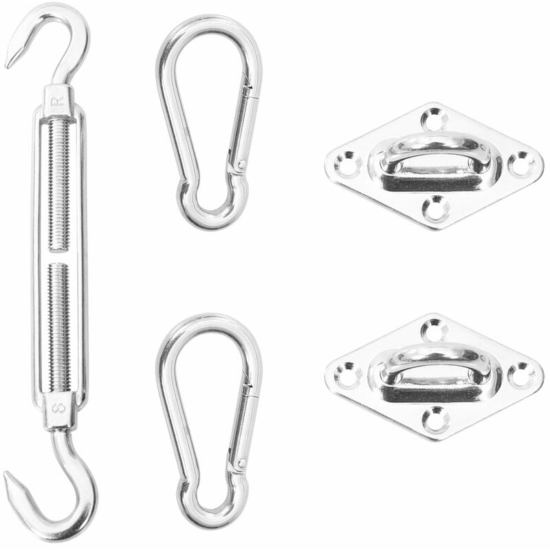 

Kit de montaje para toldo de vela 5 piezas acero inoxidable