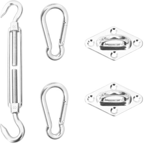 Kit de montaje para toldo de vela 5 piezas acero inoxidable
