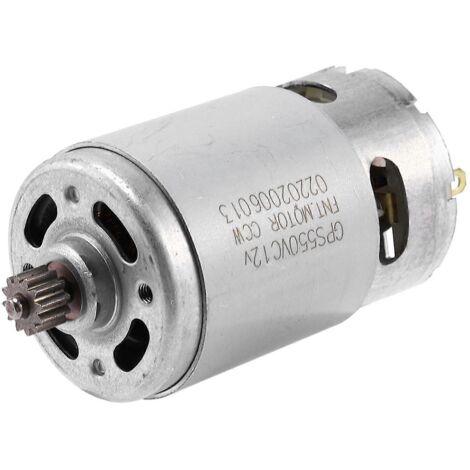 Kit de moteur CC 12 V RS550 à monter soi-même, avec réducteur à deux vitesses, 12 dents et couple élevé, pour perceuse et visseuse électrique.