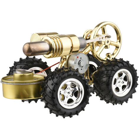 Kit de moteur Stirling générateur d'électricité modèle de moteur de voiture à air chaud modèle de générateur physique avec conception de volant d'inertie expérience scientifique bricolage jouet éducat