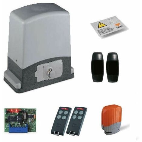 Kit de motorisation 230V, SLEVO 600 pour portail coulissant max 600Kg, téléco, cellules, lampe .. CARDIN