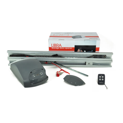Kit de motorisation de garage 1100 N – Automatisme traction à chaîne 24V – Superficie max 12 m² – Télécommande 4 canaux – Proteco
