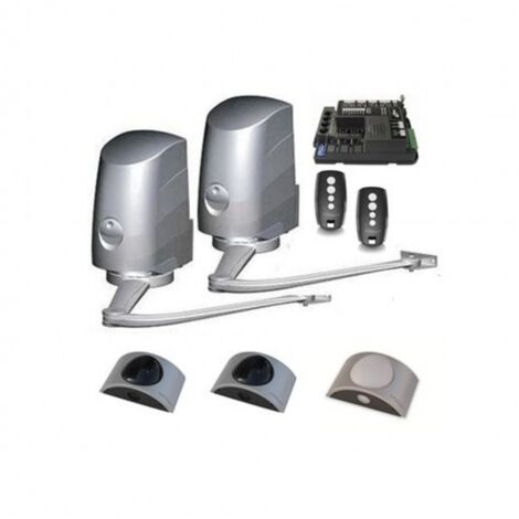 Kit de motorisation de garage pour portail battant – Moteur 24V – Max 300 kg et 2,8 m par battant – Accessoires NOVO inclus – King Gates