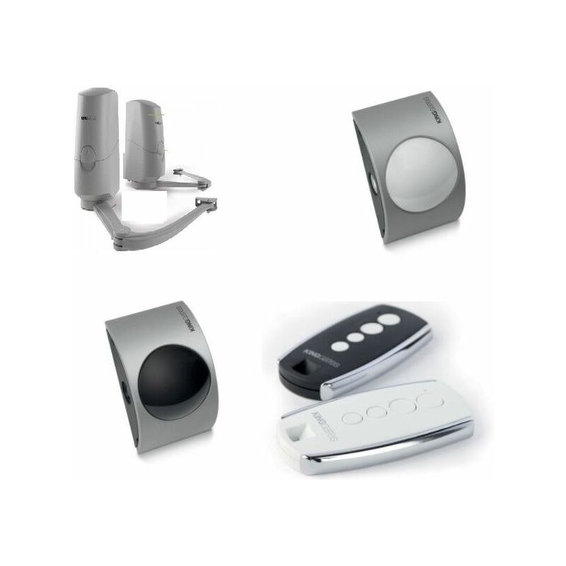 Kit de motorisation MODUSKIT280NV, pour portail battant, jusqu'à 2,8m 300Kg, téléco+feu+photocellule.