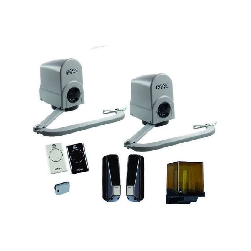 Kit de motorisation portail battant energy kit 24V, avec opérateur 391 Faac