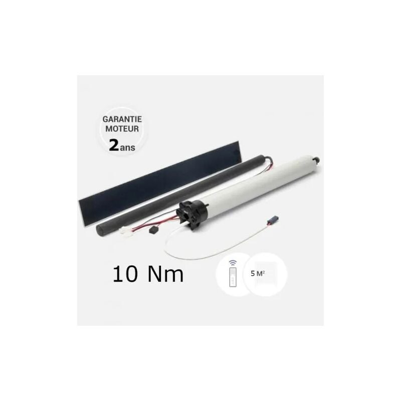 Kit Moteur solaire 10 nm de volet roulant pour tablier de 5 M² maximum (axe zf 54 mm)