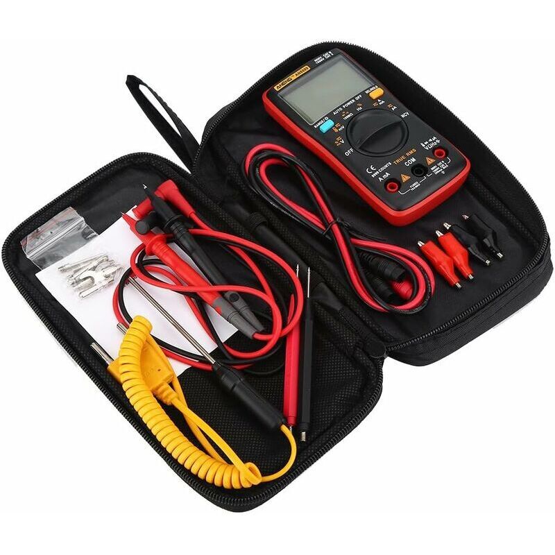 Kit de multimètre à plage automatique : testez et mesurez avec précision le voltage AC/DC - Multimètre numérique AN8009 avec sonde de test de fil