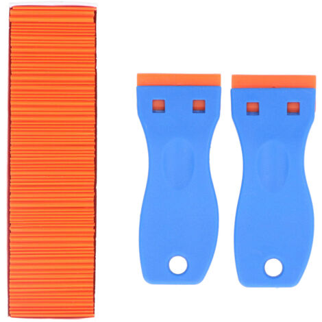 Kit de nettoyage 102 pièces avec lames double tranchant ABS pour enlever colle et autocollants