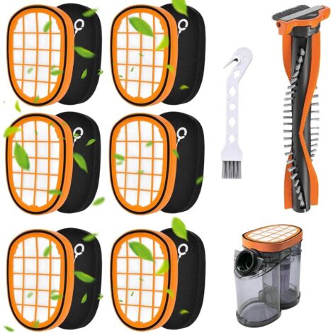 Kit de nettoyage (6 filtres d'aspirateur, 1 brosse et 1 brosse de nettoyage) - Pour modèles FC6812, FC68148, FC6822, FC6823