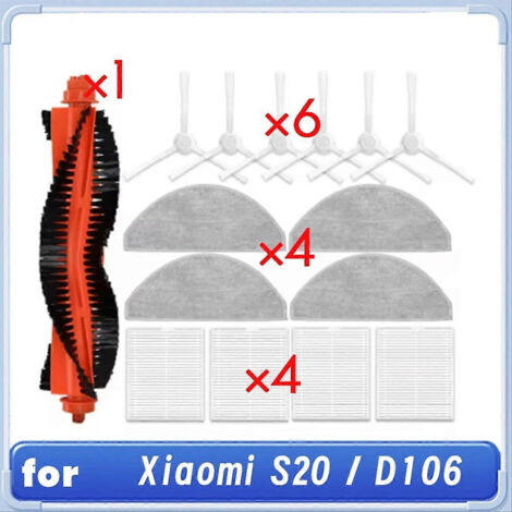 Kit de nettoyage de 15 pièces pour aspirateur robot Xiaomi S20 / D106 : accessoires de nettoyage, brosse principale et latérale R