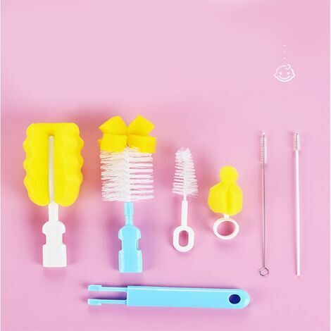 Kit De Nettoyage De Brosse À Biberon 6 En 1, Jeu De Brosses De Nettoyage Pour Tasses Biberon Biberon Pailles De Mamelon