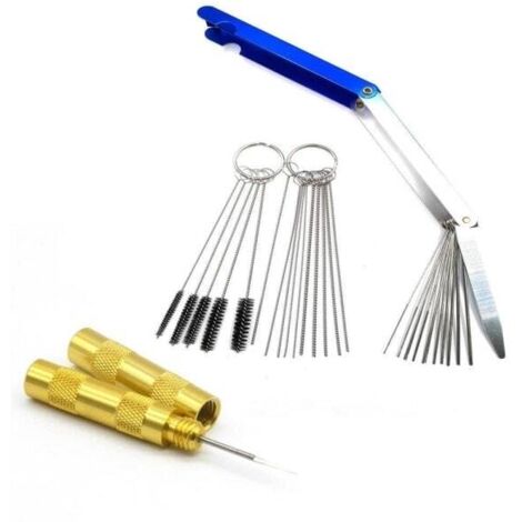 Kit de nettoyage de carburateur, brosse à aiguille de nettoyage, outils de nettoyage
