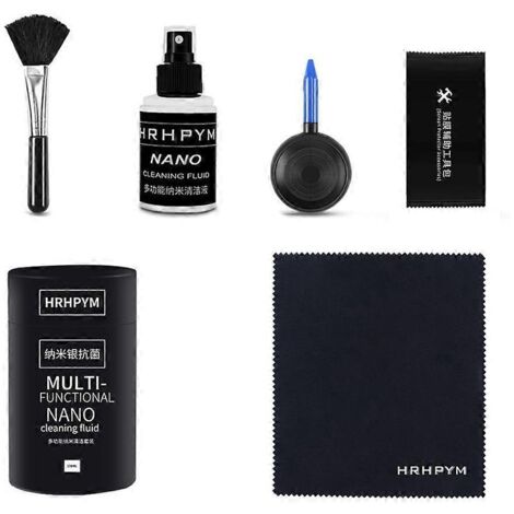 Kit de nettoyage de clavier, pompe à souffler, outil de nettoyage pour ordinateur portable et caméra - Ensemble de cinq pièces