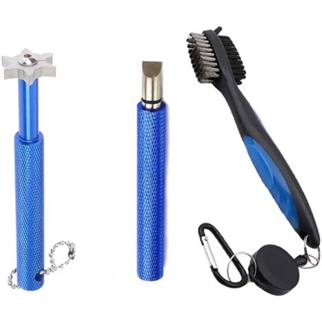 Kit de nettoyage de golf, 3 brosses rétractables pour clubs de golf avec