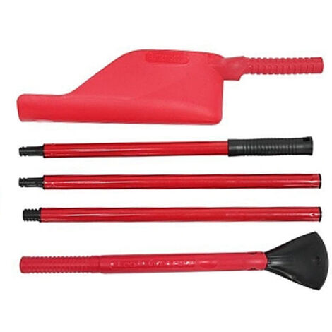 Kit de nettoyage de gouttières rétractable, outils de jardinage en plastique avec pelle et râteau pour l'enlèvement des feuilles et l'entretien du jardin