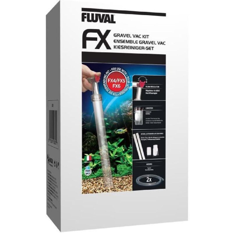 Kit de nettoyage de gravier d'aquarium Fluval fx - Compatible filtres extérieurs FX4 et FX6 (2eme génération)