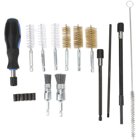 Kit de nettoyage de siège d'injecteur Diesel, 19 pièces, têtes de cylindre, brosse d'alésage universelle adaptée au véhicule.