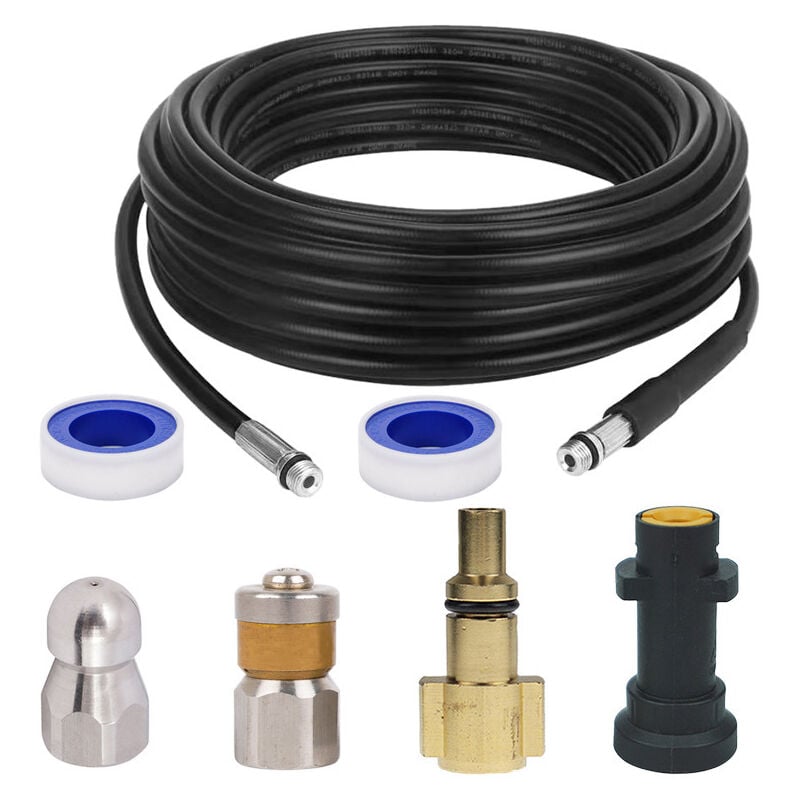 Kit de nettoyage de tuyau de vidange pour nettoyeur haute pression, pour Karcher série K2-K7 et nettoyeur haute pression lavor, avec buse à jet et