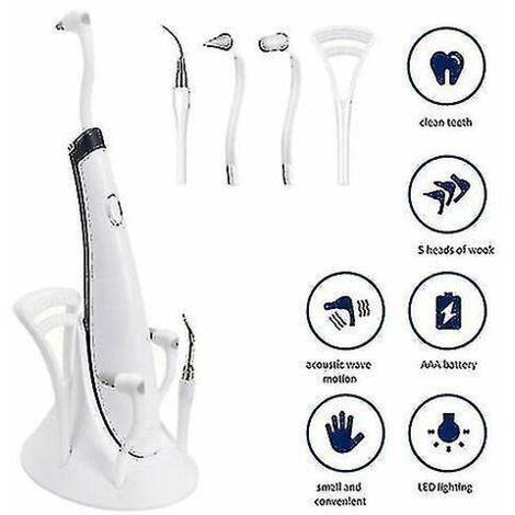 Kit de nettoyage dentaire électrique ultrasonique LED 5 en 1