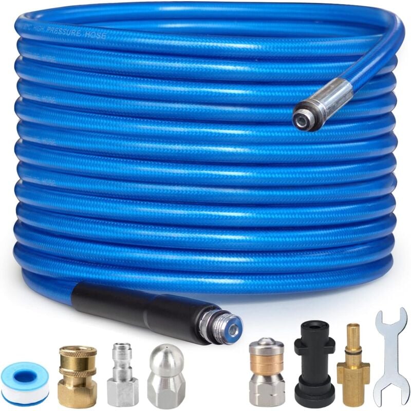 Paryou - Kit de nettoyage pour nettoyeur haute pression 15 m 3000 psi/180 bar Kit de nettoyage pour nettoyeur haute pression Karcher K2 K3 K4 K5 K6