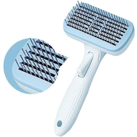 Kit de nettoyage pour poils d'animaux - Peigne et rouleau anti-poils d'animaux réutilisables (Bleu B)