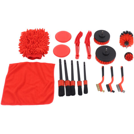 Kit de Nettoyage Voiture avec Brosse de Détail pour Jantes, Tableau de Bord et Vents d'Air Intérieur/Extérieur