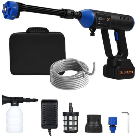 Kit de nettoyeur haute pression portable, nettoyeur puissant et compact de 350 W, 50 bars/725 PSI, buse 6 en 1, tuyau de 10 mètres