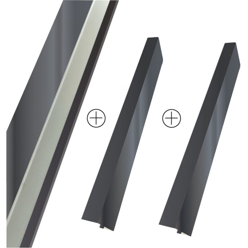 Kit de nez de cloison en alu 15/10ème pour encadrement de porte - 74mm - RAL7016 Aluhome