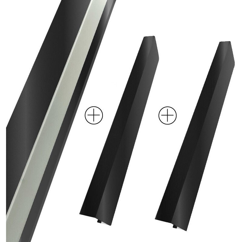 Kit de nez de cloison en alu 15/10ème pour encadrement de porte - 74mm - RAL9005 Aluhome