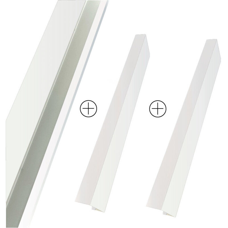 Kit de nez de cloison en alu 15/10ème pour encadrement de porte - 78mm - RAL9010 Aluhome