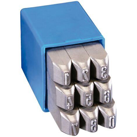 Kit de numérotation spécial 9 pièces (0-9) - Travail exigeant (3 mm)  GRAVURE 120.SKL3
