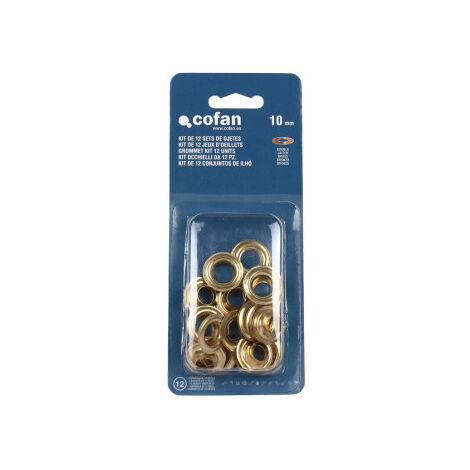 Kit de ojetes 10 mm 12 uds