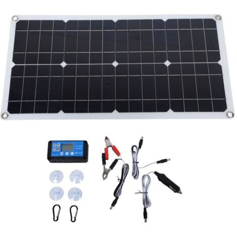 Kit de panneau solaire 100W IP67 étanche avec contrôleur DC 12V 24V 20A panneau solaire Portable pour camping-car caravane véhicule