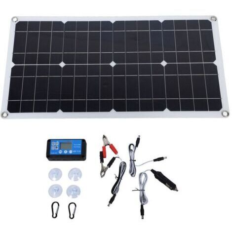 Kit de panneau solaire 100W IP67 étanche avec contrôleur DC 12V 24V 20A panneau solaire Portable pour camping-car caravane véhicule