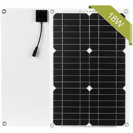 Kit de panneau solaire 18W 12V double Port USB hors réseau Module monocristallin avec Kits de câbles de connexion SAE