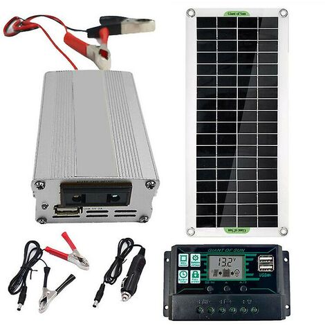 Kit de panneau solaire 200w chargeur de batterie 12v à 220v avec contrôleur 100a