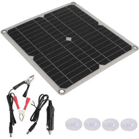 Kit de panneau solaire monocristallin avec chargeur et double sortie USB + CC de 15 W pour la charge en extérieur