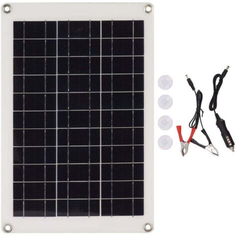 Kit de panneau solaire polycristallin 20W panneau de charge photovoltaïque flexible avec double interface USB