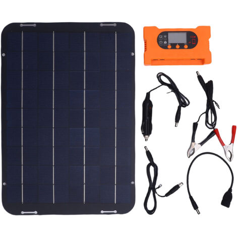 Kit de panneaux solaires 12W 18V, étanche IP65, chargeur de batterie, avec contrôleur, pour Camping, caravanes, serres