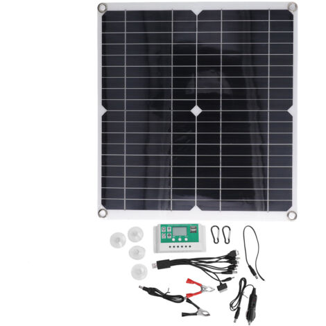 Kit de panneaux solaires Mono Protection intelligente Flexible avec contrôleur 100A pour système hors réseau 25W 15V.