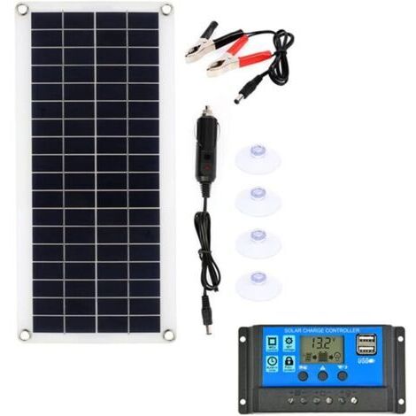 Kit de panneaux solaires, panneau solaire flexible, panneaux légers pliables monocristallins 300 W hors réseau, pour cellule portable, cabine, fourgonnette, voiture, surfaces inégales