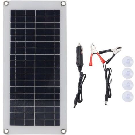 Kit de panneaux solaires pour système d'énergie solaire, panneau solaire simple à cellules solaires 12 V, panneau solaire, maison, mobile, camping-car, voiture, caravane, camping-car